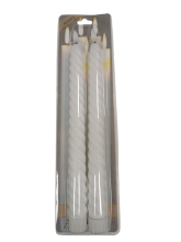 Žvakės LED suktos baltos sp. 25,5cm. 2vnt.