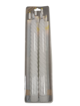 Žvakės LED suktos baltos sp. 25,5cm. 2vnt.