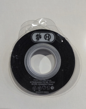 Atlasinė juostelė 6mm x 22,5m juodos sp.