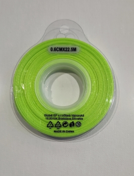 Atlasinė juostelė 6mm x 22,5m salotinės sp.