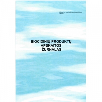 Biocidinių produktų apskaitos žurnalas