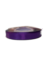 Atlasinė juostelė 10mm x 22,5m tamsiai violetinės sp.