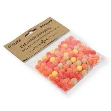 Dekoracija pomponai oranžiniai MIX 120vnt.1cm, PENWORD