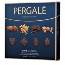 Saldainiai dėžutėje Pergalė Classic, su juoduoju šokoladu, 114g.