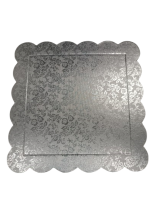 Padėklas kartoninis 21x21cm sidabro sp.