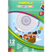 Spalvinimo Knygelė Mandalos, A5 Formato, 16 Lapų