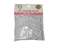 Pomponai baltos sp.10 mm, 120 vnt.