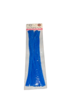 Dekoracija šenilo vielos lazdelės 30vnt. 30cm mėlynos sp.