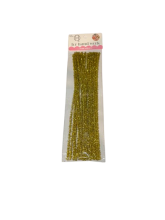 Dekoracija šenilo vielos lazdelės 30vnt. 30cm metalizuotos aukso sp.