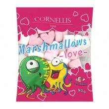 Saldainiai zefyriniai CORNELLIS Marshmallows Love, 90g