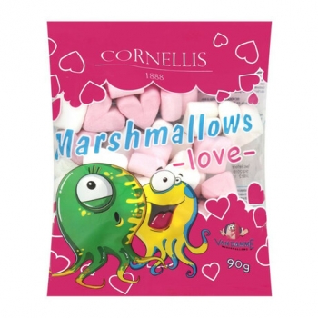 Saldainiai zefyriniai CORNELLIS Marshmallows Love, 90g