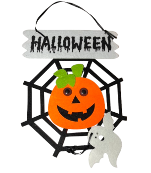 Dekoracija iš filčo Voratinklis Helloween