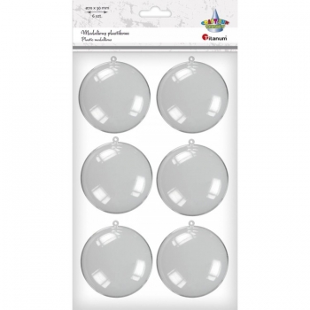 Dekoracija  Medalionas plastikinis, 70mm, 6 vnt.