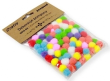Dekoracija pomponai DPO-02 MIX 100vnt./1.5cm, PENWORD