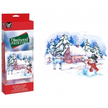 Deimantinės mozaikos rinkinys 30x40cm Kalėdinis kaimas CR8015/GE CRAFT