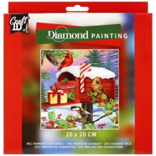 Deimantinės mozaikos rinkinys 20x20cm Kalėdinė pašto dėžutė, CR8007/GE CRAFT