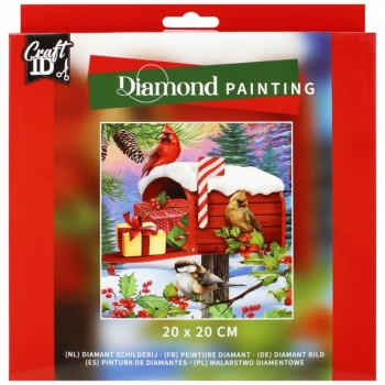 Deimantinės mozaikos rinkinys 20x20cm Kalėdinė pašto dėžutė, CR8007/GE CRAFT