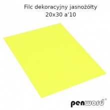 Filcas A4 10vnt., 2mm šv. geltonas PENWORD