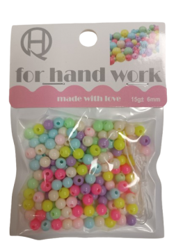 Karoliukai spalvoti 6mm 15gr