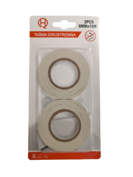Dvipusė lipni juosta 8mm x 10m 2vnt