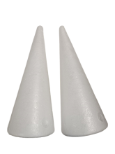 Polistirolo piramidė, 25 cm, 2vnt pakuotėje