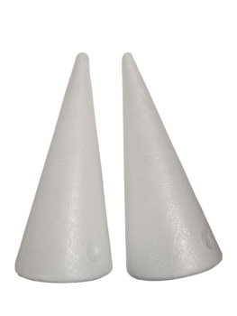 Polistirolo piramidė, 25 cm, 2vnt pakuotėje
