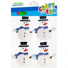 Dekorativiniai lipdukai Craft-Fun Besmegeniai korio popierius apdaila 4 vnt