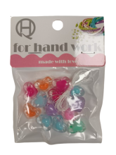 Karoliukai širdutės spalvotos, apyrankių pynimui