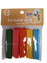 Mediniai pagaliukai spalvoti 0.5x8cm. 50cm