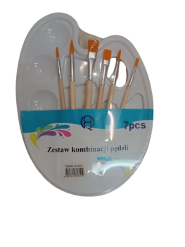 Paletė dažams vidutinė su teptukais