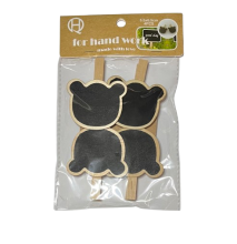 Segtukai mediniai meškučiai 5.5x6.5cm 4 vnt