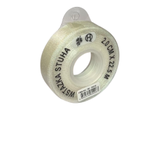 Juostelė atlasinė balta blizgi 2.0cm x 22,5m