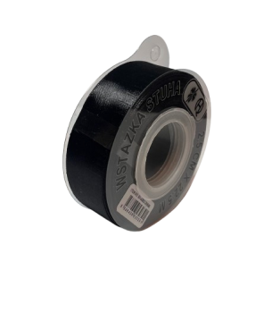 Atlasinė juostelė 25mm x 22,5m juodos sp.