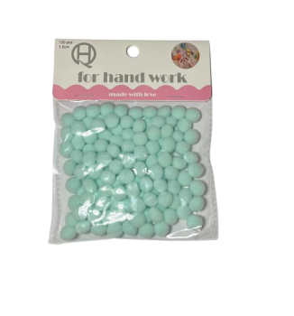 Pomponai mėtų spalvos 1.0cm 120vnt