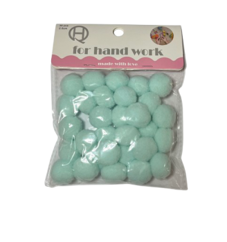 Pomponai mėtų spalvos 2.0cm 30vnt