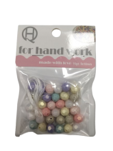 Karoliukai vėrimui įvairių pastelinių sp.9x10mm.15g