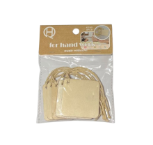 Mediniai kvadratai su virvute 4x7cm 5 vnt