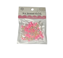 Karoliukai veriami balti, ružavi4-12mm 15gr