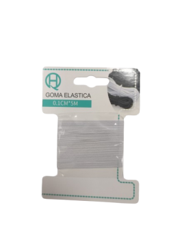 Elastinė gumytė 0.1 cm 5 m baltos sp