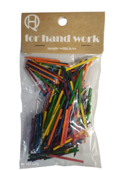 Mediniai pagaliukai spalvoti 15gr