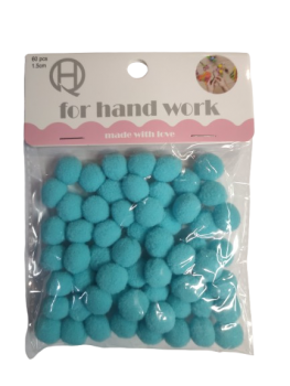 Pomponai žydros sp. 1.5mm 60vnt