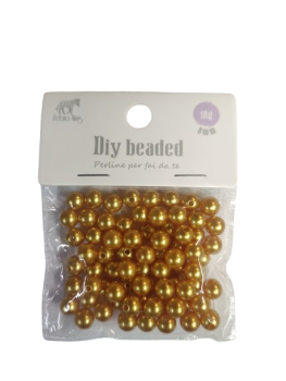 Karoliukai vėrimui auksinės sp.8mm.18g