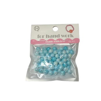 Karoliukai apyrankių vėrimui žydri 8mm 20gr