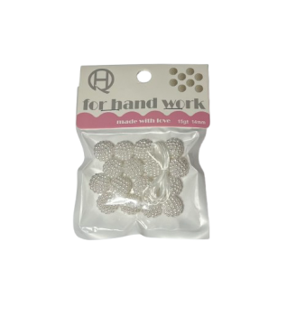 Karoliukai baltos sp.14mm 16vnt