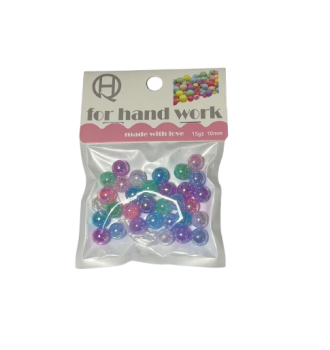 Karoliukai apyrankių vėrimui margi 10mm 15gr