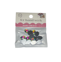 Kristalai ovalūs įvairiaspalviai 10x14mm 15vnt