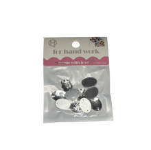 Kristalai ovalūs balti 13x18mm 10vnt