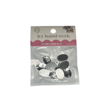 Kristalai ovalūs balti 13x18mm 10vnt