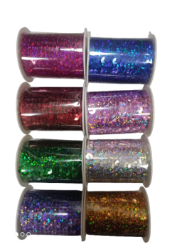 Žvynelių juosta vėrinys ant ritės įv.spalvų