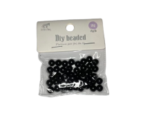Karoliukai apyrankių vėrimui juodos sp. 8mm 18gr